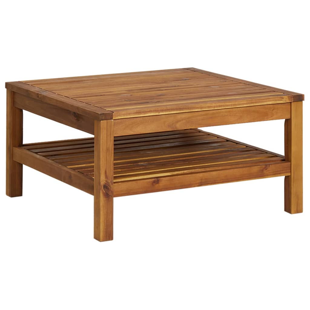Tavolino da CaffÃ¨ 65x65x35 cm in Legno Massello di Acacia