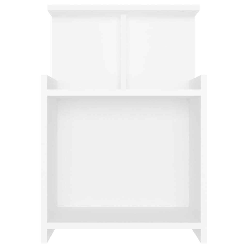 Comodini 2 pz Bianchi 40x35x60 cm in Legno Multistrato