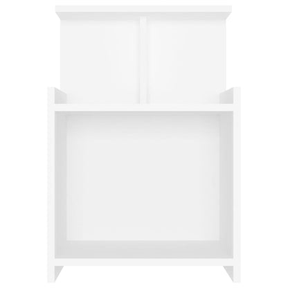 Comodini 2 pz Bianchi 40x35x60 cm in Legno Multistrato