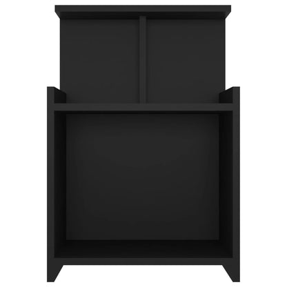 Comodino Nero 40x35x60 cm in Legno Multistrato
