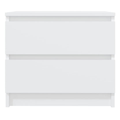 Comodino Bianco 50x39x43,5 cm in Legno Multistrato