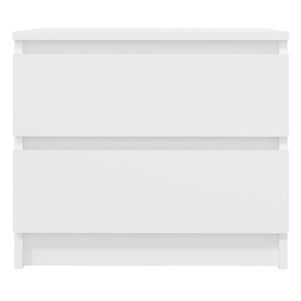 Comodini 2 pz Bianchi 50x39x43,5 cm in Legno Multistrato