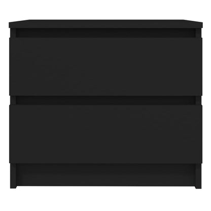 Comodino Nero 50x39x43,5 cm in Legno Multistrato