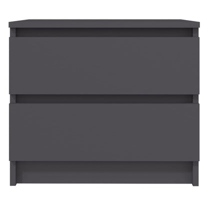 Comodino Grigio 50x39x43,5 cm in Legno Multistrato