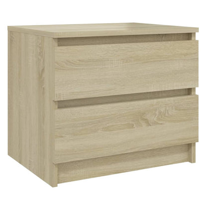 Comodini 2pz Rovere Sonoma 50x39x43,5 cm in Legno Multistrato