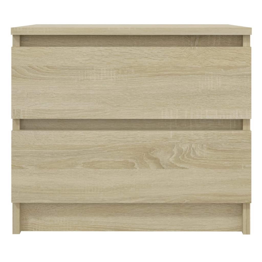 Comodini 2pz Rovere Sonoma 50x39x43,5 cm in Legno Multistrato