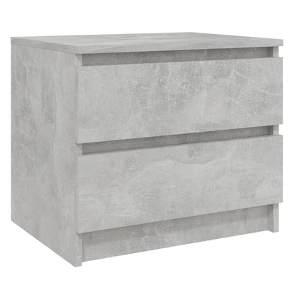 Comodini 2pz Grigio Cemento 50x39x43,5 cm in Legno Multistrato