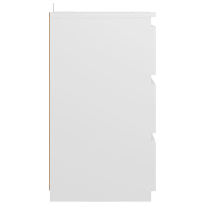 Comodino Bianco 40x35x62,5 cm in Legno Multistrato