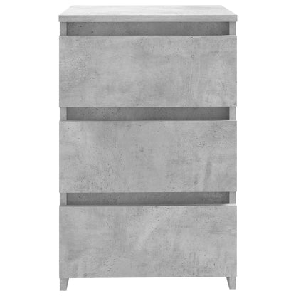 Comodini 2pz Grigio Cemento 40x35x62,5 cm in Legno Multistrato