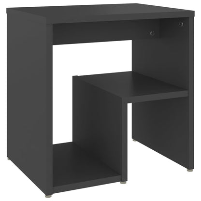 Comodini 2 pz Grigi 40x30x40 cm in Legno Multistrato