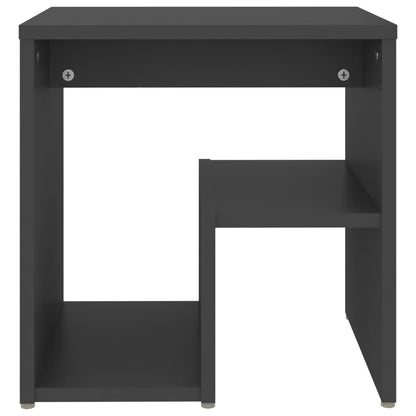 Comodini 2 pz Grigi 40x30x40 cm in Legno Multistrato