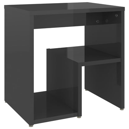 Comodini 2 pz Grigio Lucido 40x30x40 cm in Legno Multistrato