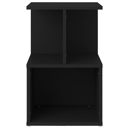 Comodini 2 pz Neri 35x35x55 cm in Legno Multistrato