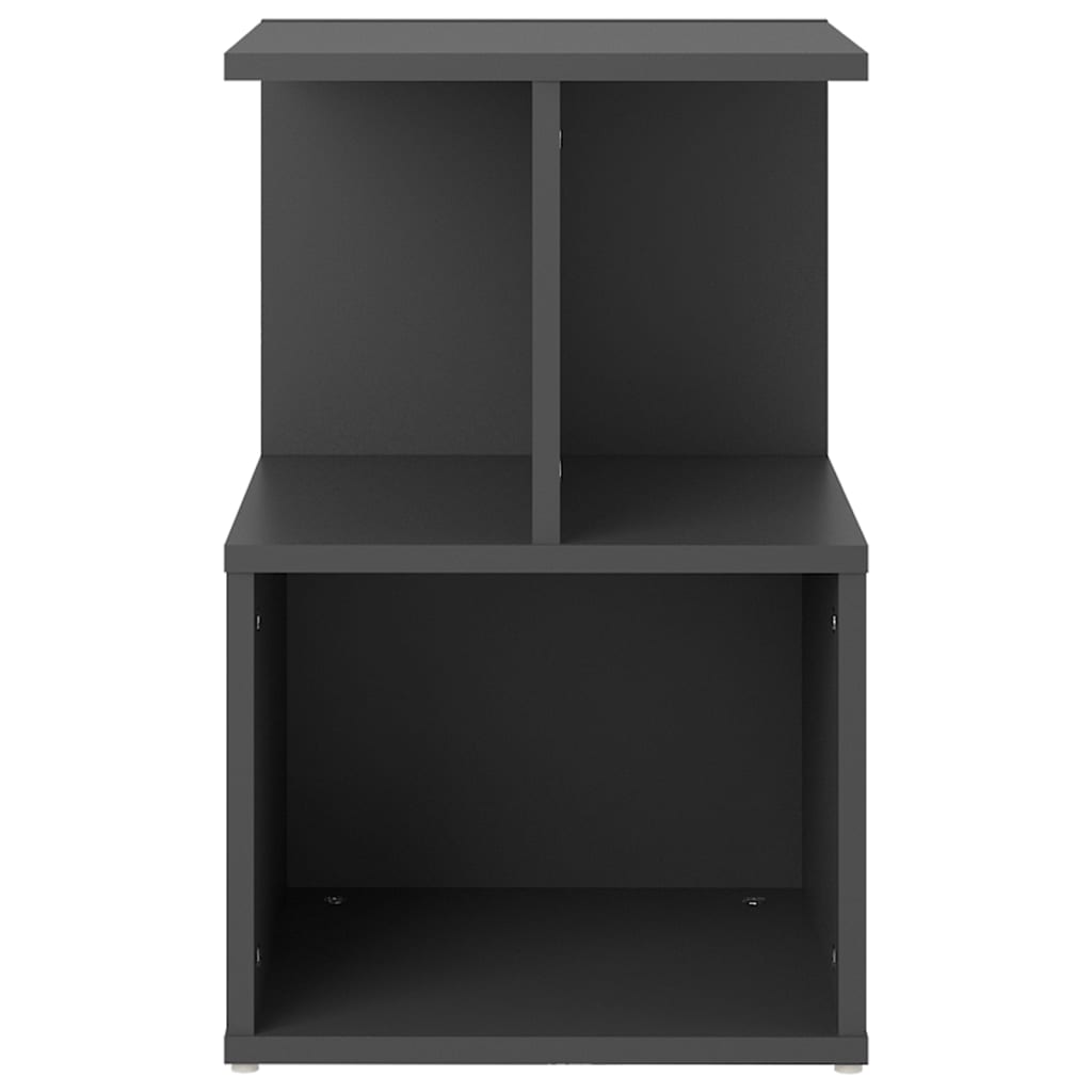 Comodino Grigio 35x35x55 cm in Legno Multistrato