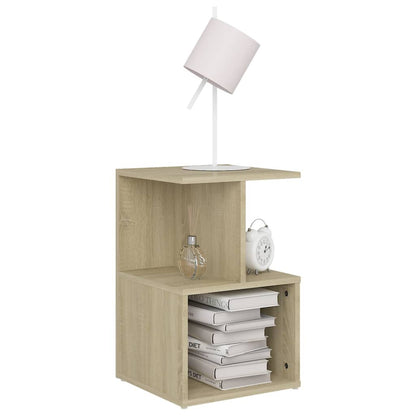 Comodino Rovere Sonoma 35x35x55 cm in Legno Multistrato