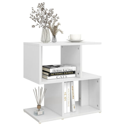 Comodini 2pz Bianchi 50x30x51,5 cm in Legno Multistrato