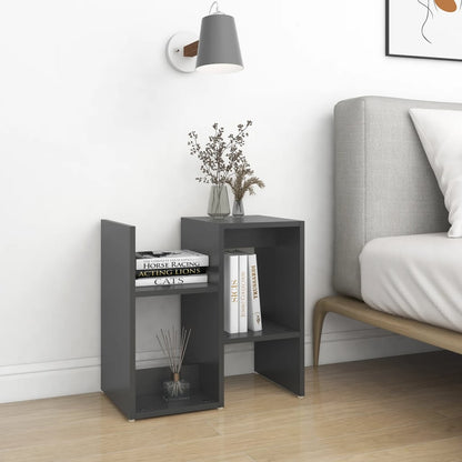 Comodini 2pz Grigi 50x30x51,5 cm in Legno Multistrato