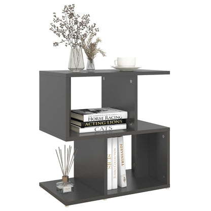 Comodini 2pz Grigi 50x30x51,5 cm in Legno Multistrato