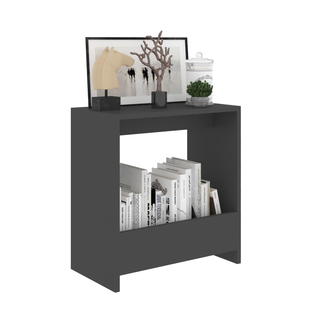 Tavolino Grigio 50x26x50 cm in Legno Multistrato