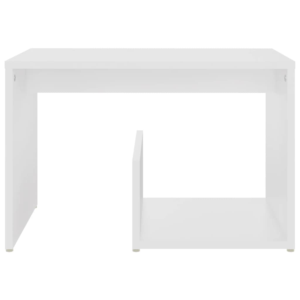 Tavolino Bianco 59x36x38 cm in Legno Multistrato