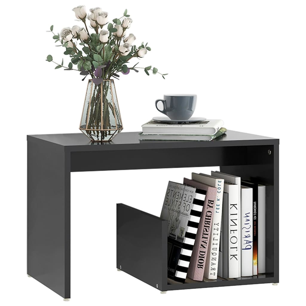Tavolino Grigio 59x36x38 cm in Legno Multistrato