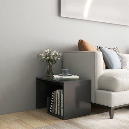Tavolino Grigio 59x36x38 cm in Legno Multistrato