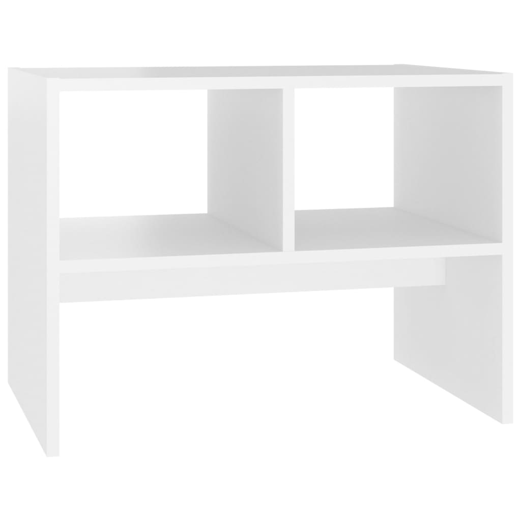 Tavolino Bianco 60x40x45 cm in Legno Multistrato