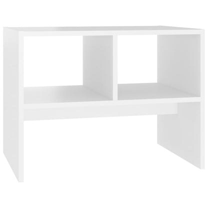 Tavolino Bianco 60x40x45 cm in Legno Multistrato