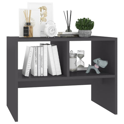 Tavolino Grigio 60x40x45 cm in Legno Multistrato