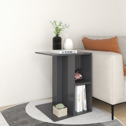 Tavolino Grigio 60x40x45 cm in Legno Multistrato