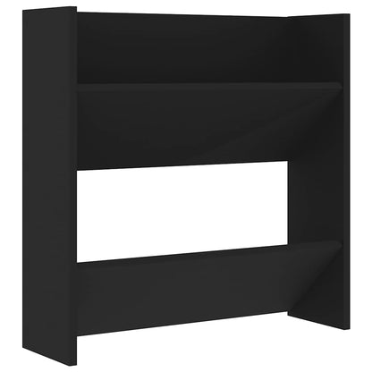 Scarpiera a Muro Nera 60x18x60 cm in Legno Multistrato