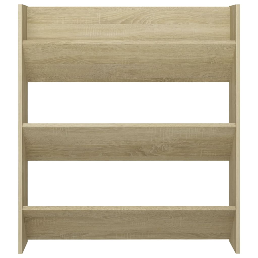 Scarpiera a Muro Rovere Sonoma 80x18x90 cm in Legno Multistrato