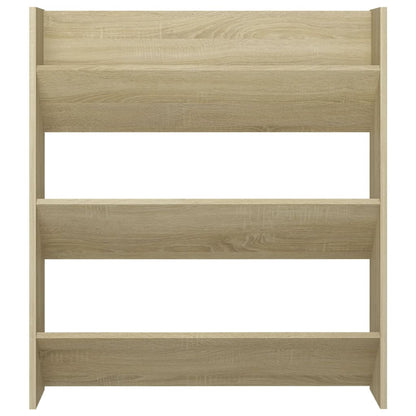 Scarpiera a Muro Rovere Sonoma 80x18x90 cm in Legno Multistrato