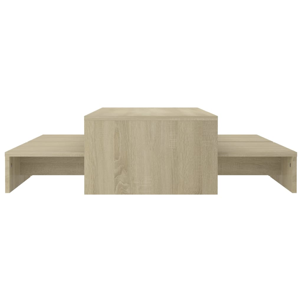 Set Tavolini Estraibili Rovere Sonoma 100x100x26,5 Multistrato