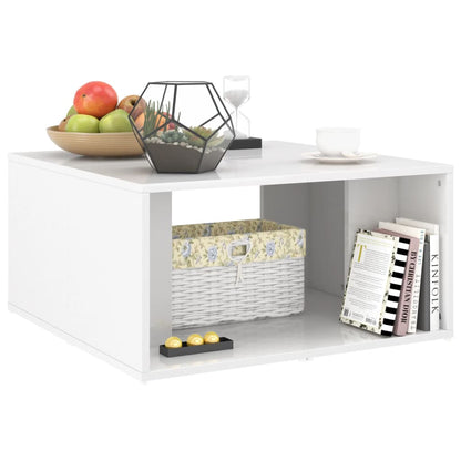 Tavolini da Salotto 4 pz Bianco Lucido 33x33x33 cm Multistrato