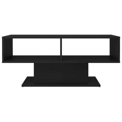 Tavolino da Salotto Nero 103,5x50x44,5cm in Legno Multistrato