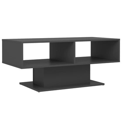 Tavolino da Salotto Grigio 103,5x50x44,5cm in Legno Multistrato