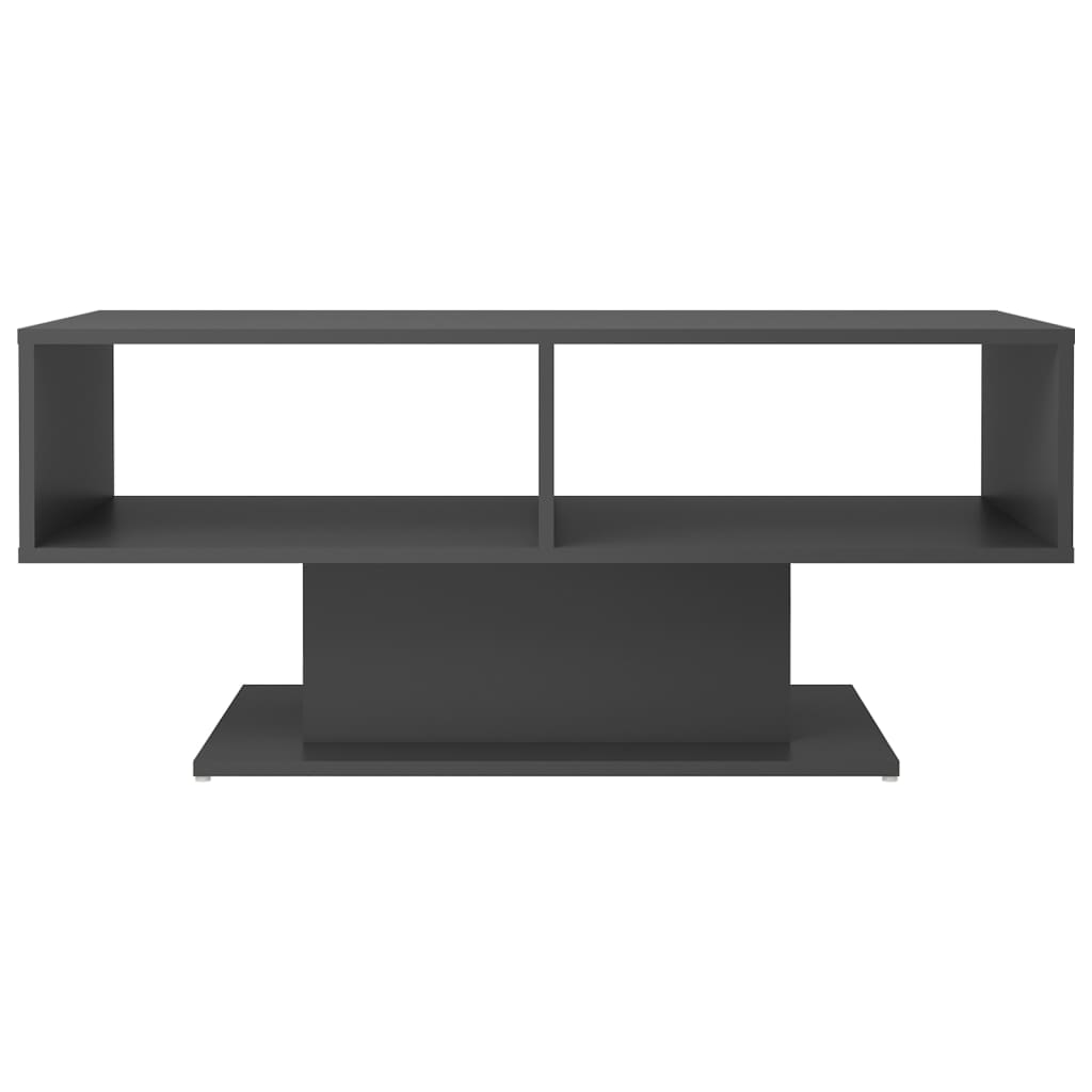 Tavolino da Salotto Grigio 103,5x50x44,5cm in Legno Multistrato