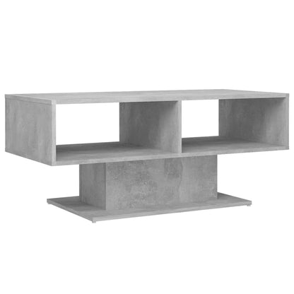 Tavolino Salotto Grigio Cemento 103,5x50x44,5 Legno Multistrato