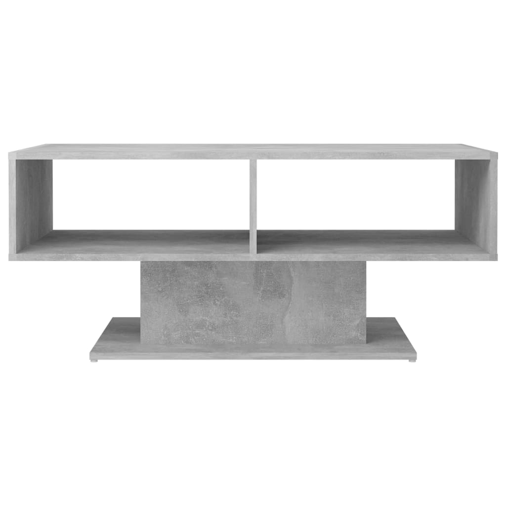 Tavolino Salotto Grigio Cemento 103,5x50x44,5 Legno Multistrato
