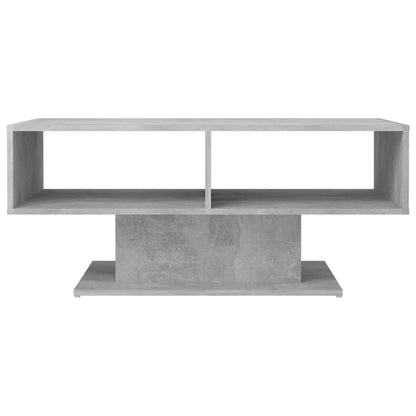 Tavolino Salotto Grigio Cemento 103,5x50x44,5 Legno Multistrato