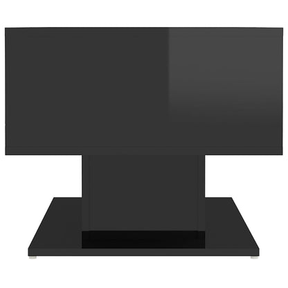 Tavolino Salotto Nero Lucido 103,5x50x44,5 cm Legno Multistrato