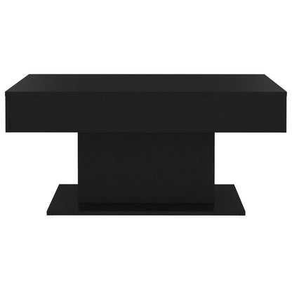 Tavolino da Salotto Nero 96x50x45 cm in Legno Multistrato