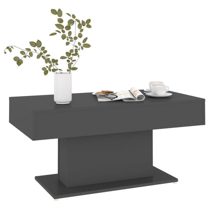 Tavolino da Salotto Grigio 96x50x45 cm in Legno Multistrato