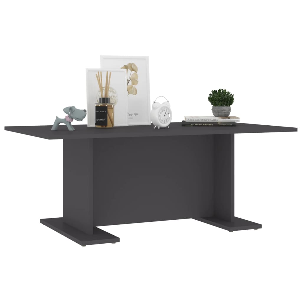 Tavolino da Salotto Grigio 103,5x60x40 cm in Legno Multistrato