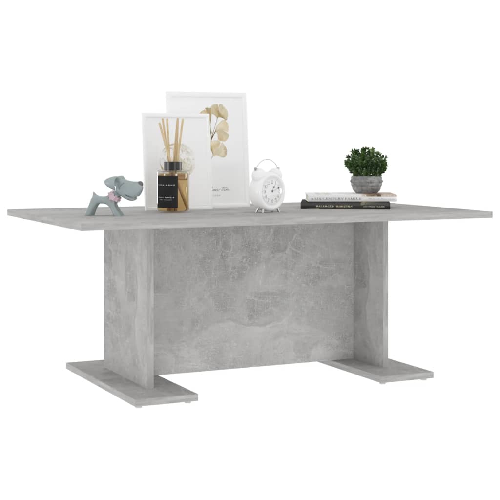 Tavolino Salotto Grigio Cemento 103,5x60x40cm Legno Multistrato
