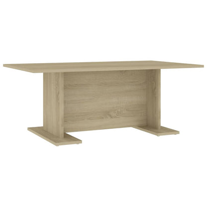 Tavolino Bianco e Rovere Sonoma 103,5x60x40cm Legno Multistrato