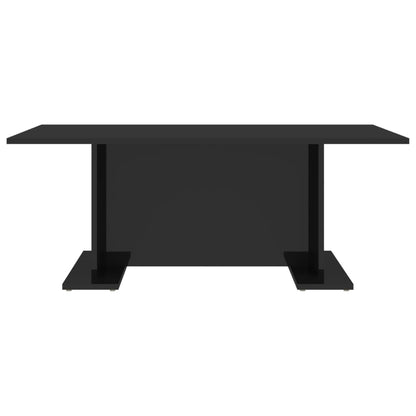 Tavolino da Salotto Nero Lucido 103,5x60x40cm Legno Multistrato