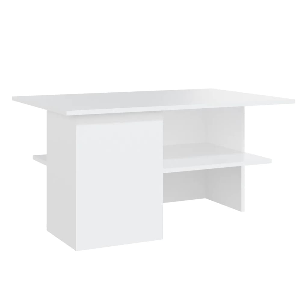 Tavolino da Salotto Bianco 90x60x46,5 cm in Legno Multistrato