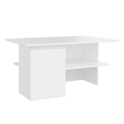 Tavolino da Salotto Bianco 90x60x46,5 cm in Legno Multistrato